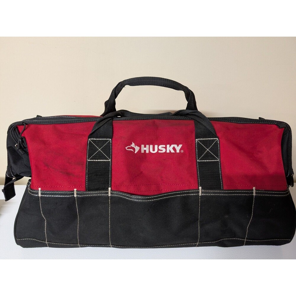 Husky 24 in. Tool Bag 26 Pocket Zippered with Shoulder Strap